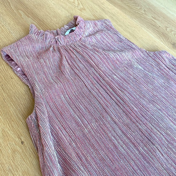 🦄 Eri + Ali (Anthropologie) sleeveless A-line top in mauve - Picture 8 of 9